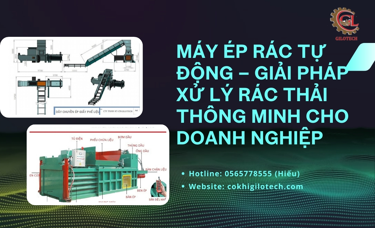 Máy Ép Rác Tự Động – Giải Pháp Xử Lý Rác Thải Thông Minh Cho Doanh Nghiệp