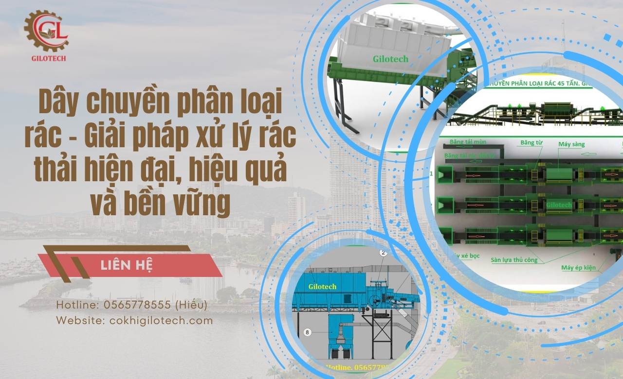 dây chuyền phân loại rác