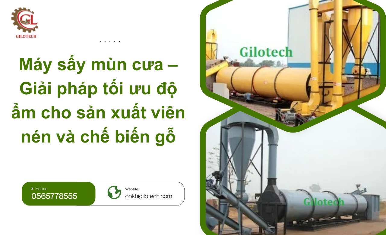 Máy sấy mùn cưa