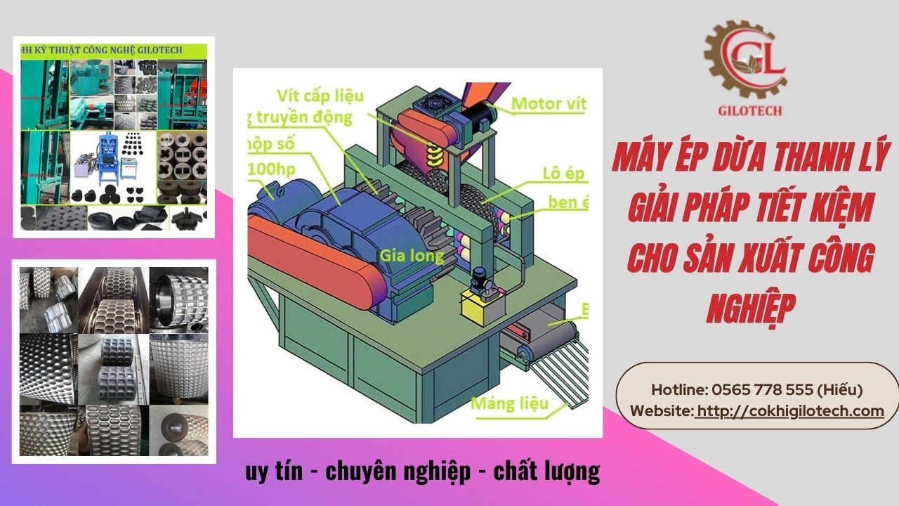 Máy ép dừa thanh lý – Giải pháp tiết kiệm cho sản xuất công nghiệp