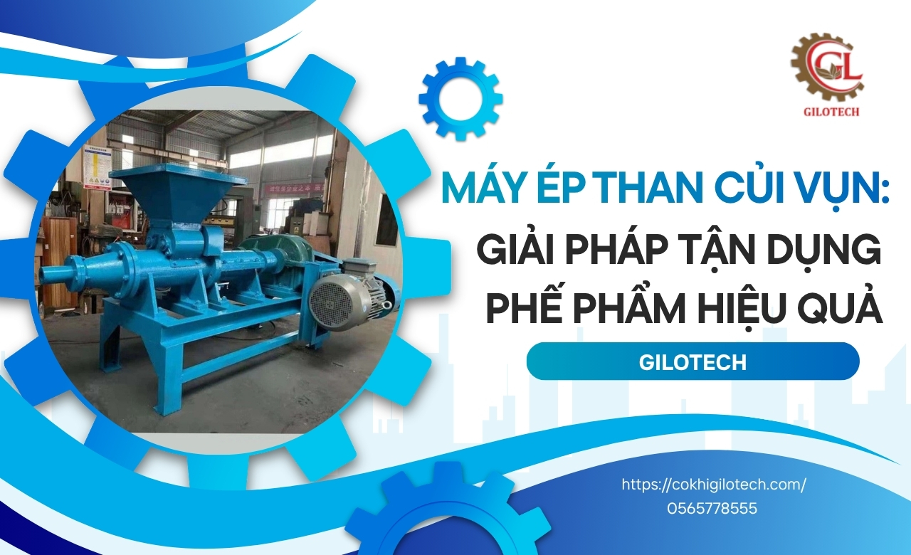 máy ép than củi vụn