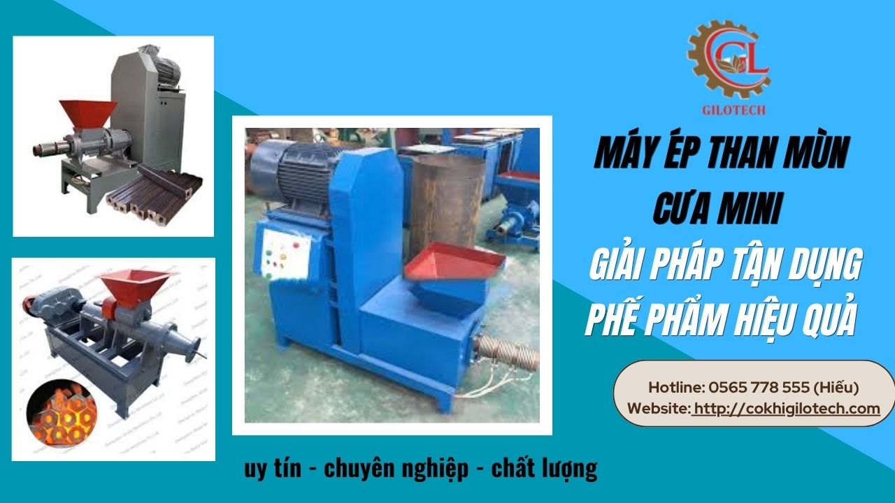 máy ép than mùn cưa mini