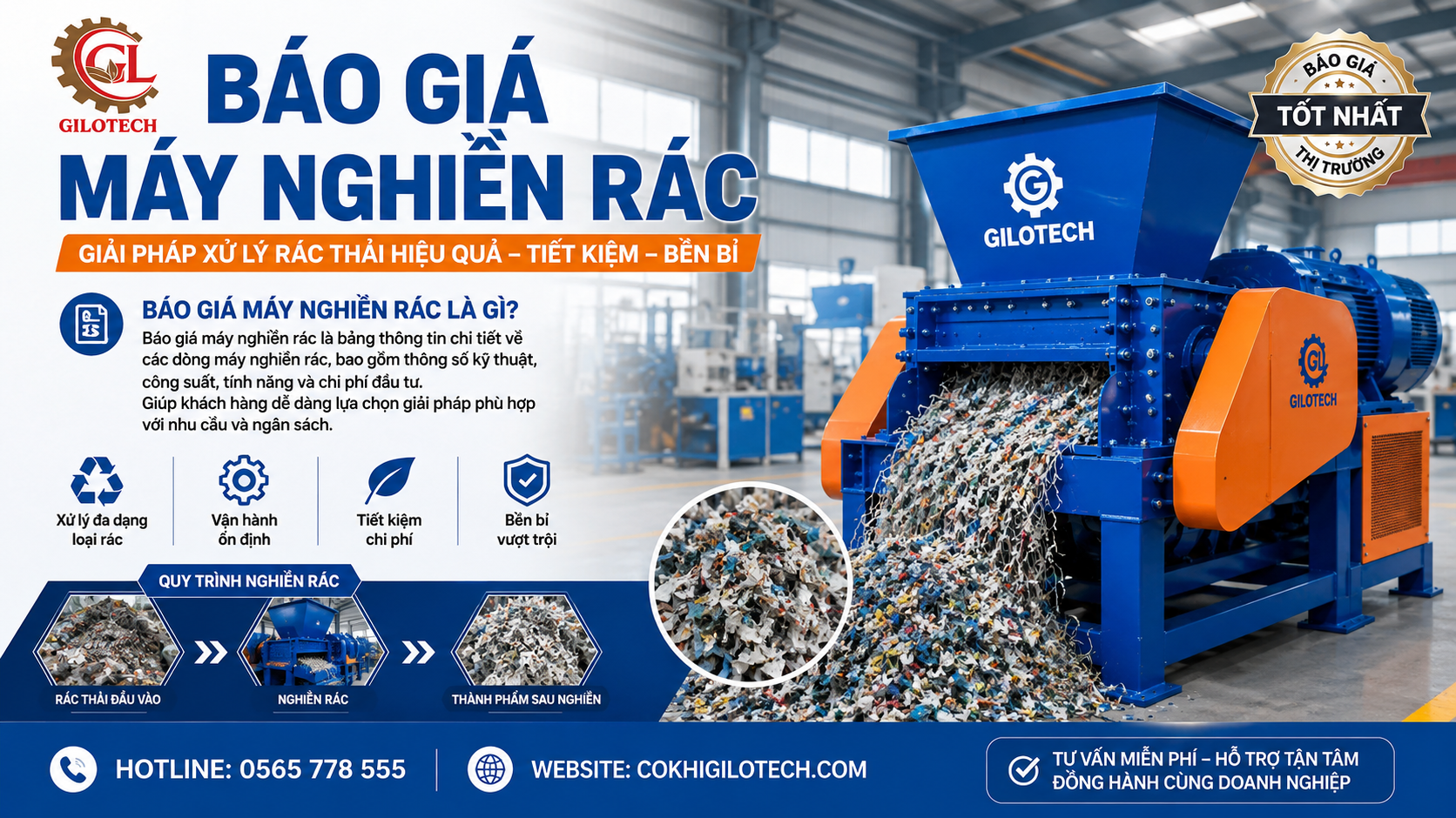 Báo giá máy nghiền rác – Chi phí đầu tư và giải pháp xử lý rác hiệu quả